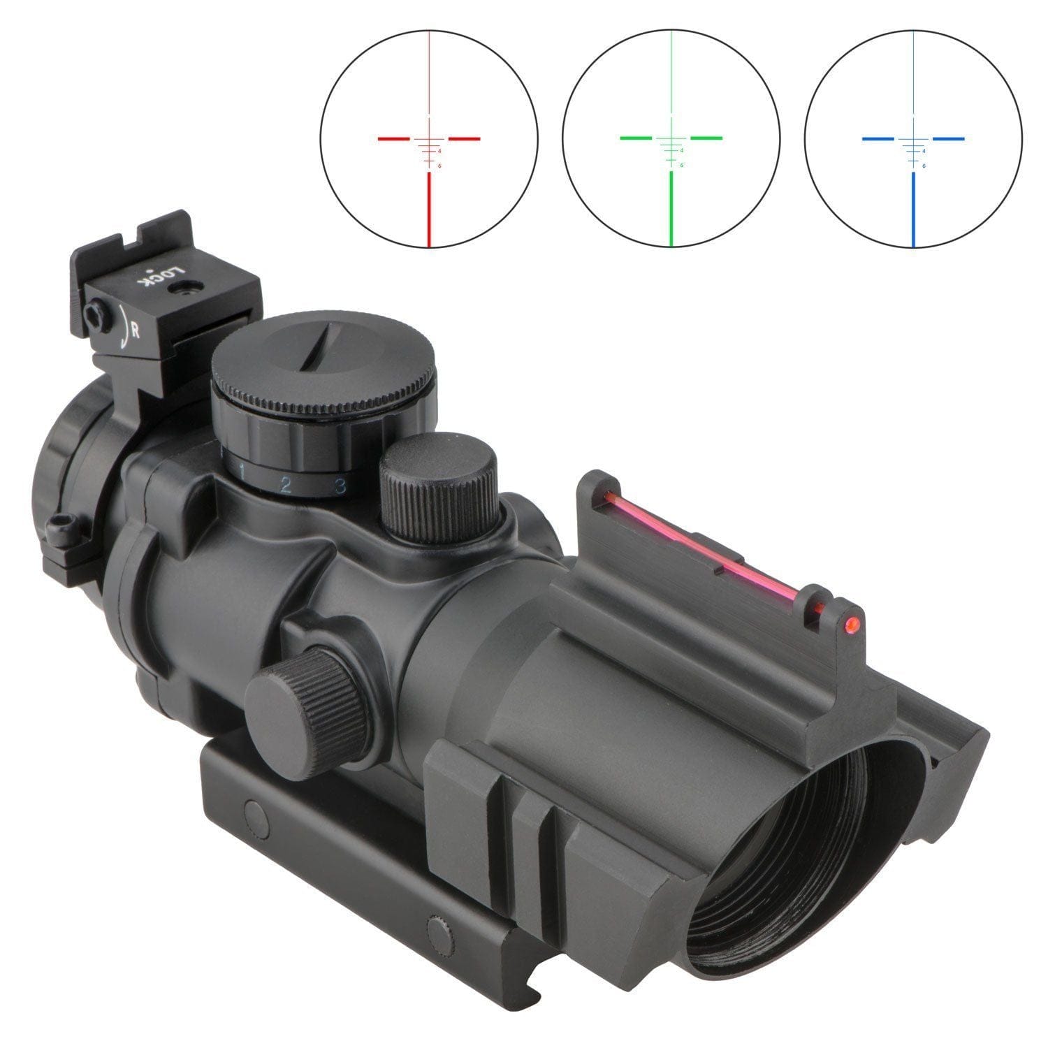 Compact 4x32 Scope with Fiber Optic Front Sight