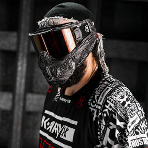 HSTL® Skull Goggle Snake Grey w/ Fire Lens - XTREME Airsoft Superstore