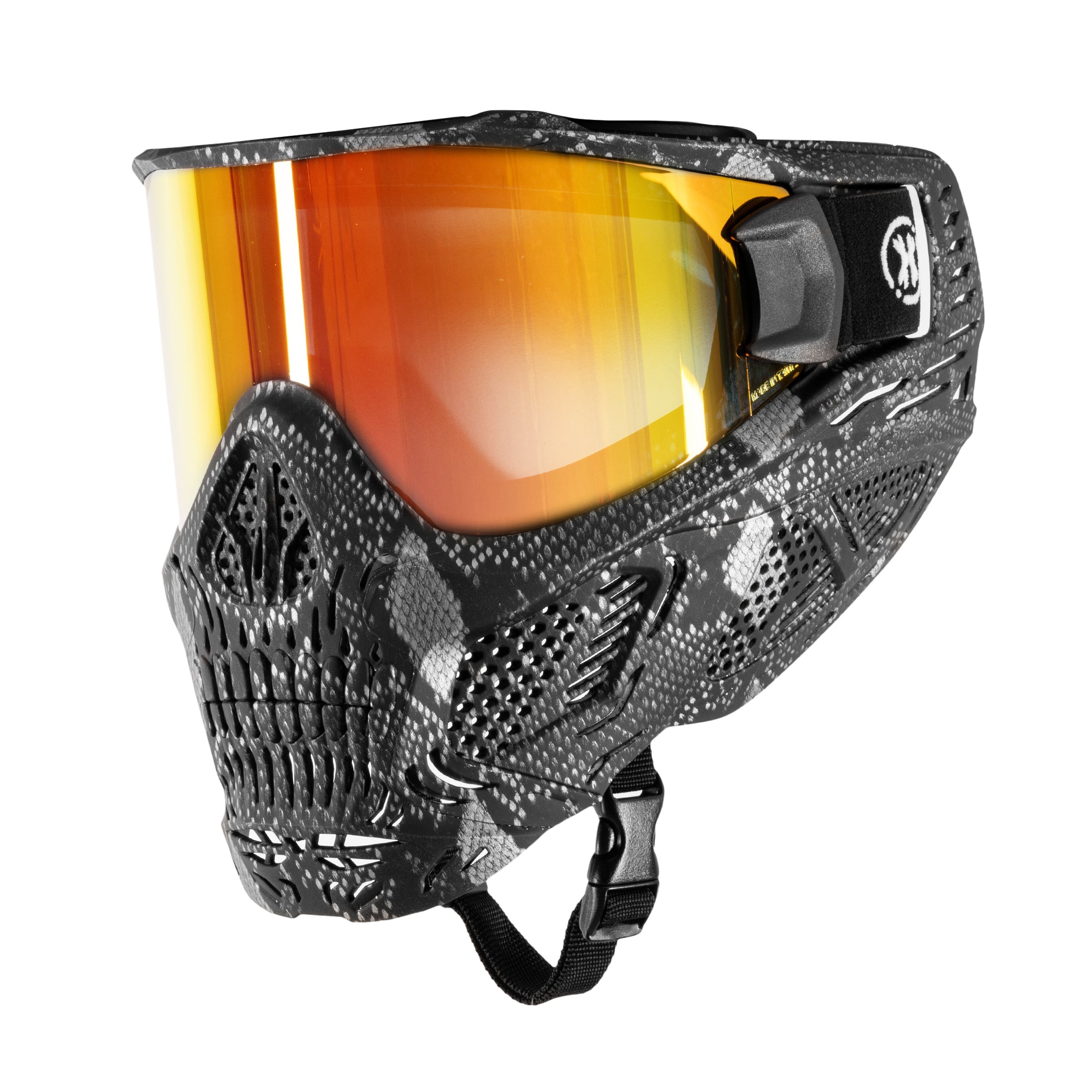 HSTL® Skull Goggle Snake Grey w/ Fire Lens - XTREME Airsoft Superstore