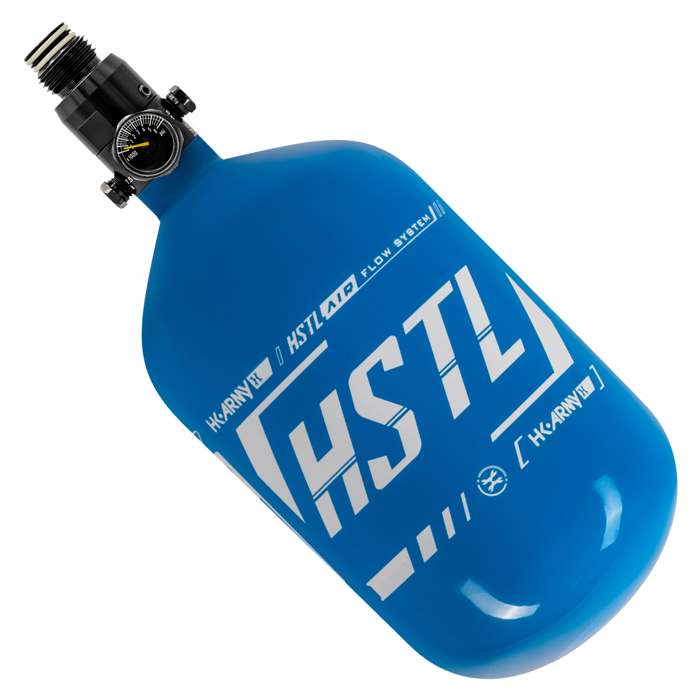 HSTL® - Carbon Fiber Tank - Standard Reg - 68ci / 4500psi - Blue/White - XTREME Airsoft Superstore