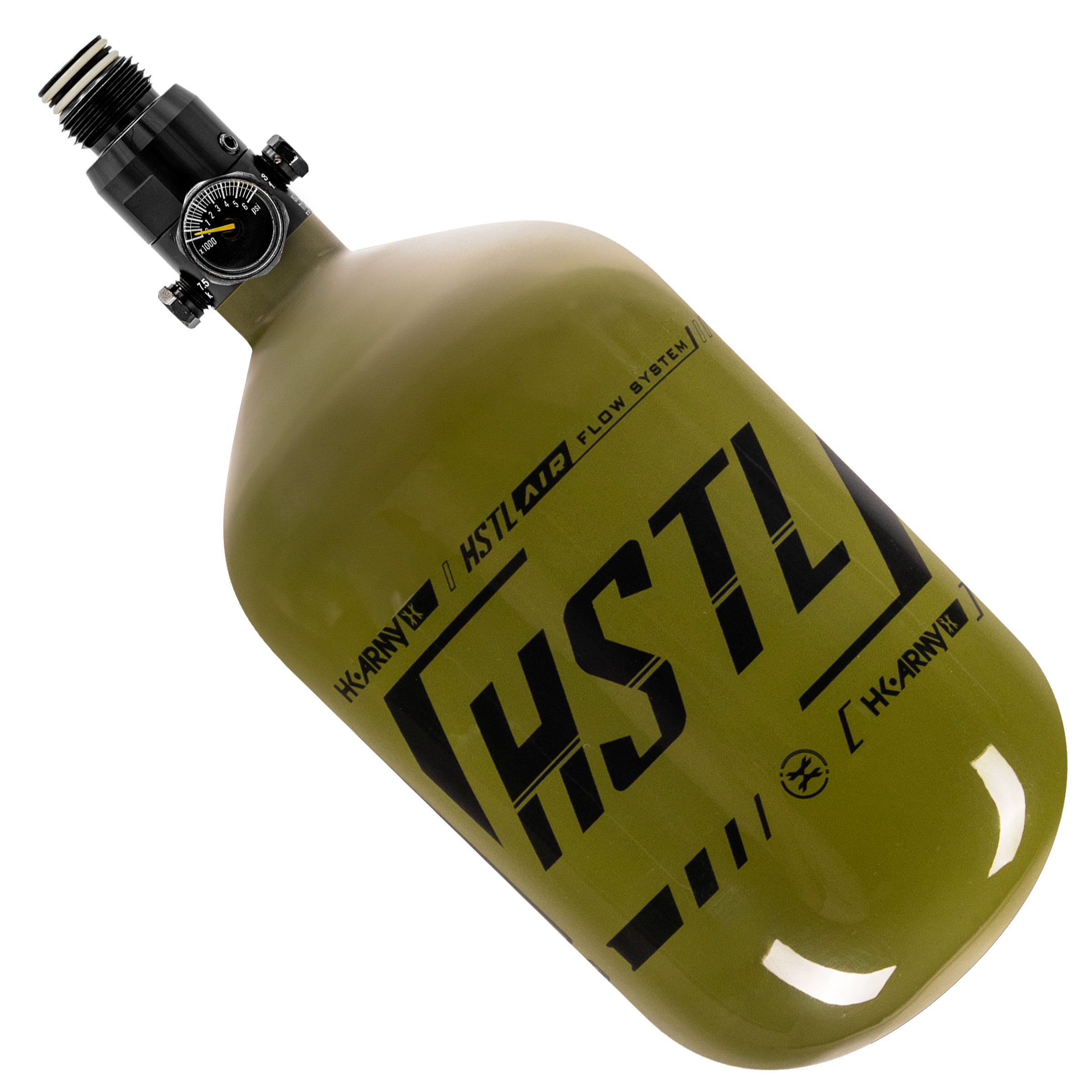 HSTL® - Carbon Fiber Tank - Standard Reg - 68ci / 4500psi - Olive/Black - XTREME Airsoft Superstore