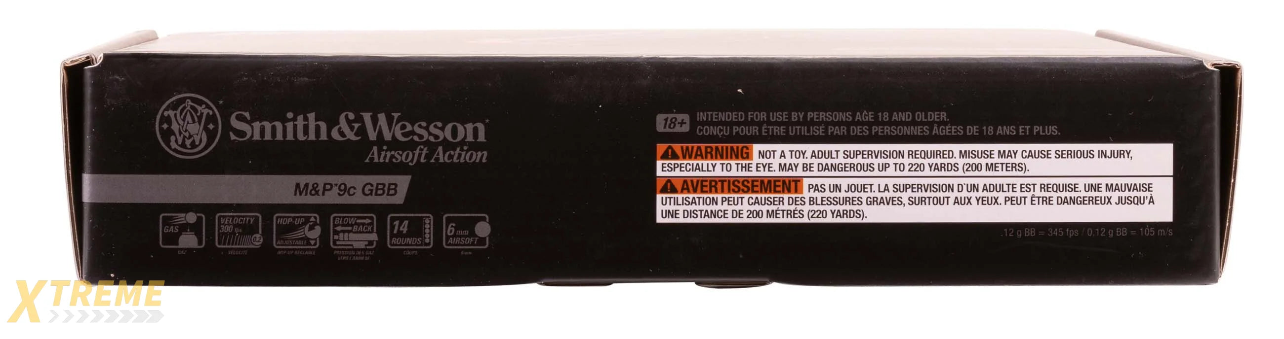 SW MP 9C GBB-6MM BLACK - S&W GAS BLOWBACK - Pistols