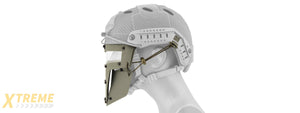 T-SHAPED WINDOWED ATTACHTMENT FACE MASK FOR FAST/BUMP HELMETS (OD GREEN)