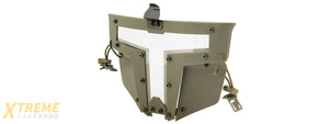T-SHAPED WINDOWED ATTACHTMENT FACE MASK FOR FAST/BUMP HELMETS (OD GREEN)