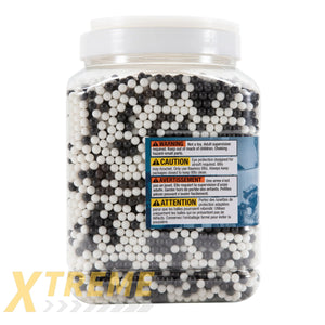 TACTICAL FORCE BB 12G- 15,000 COUNT - WHITE AND BLACK - Tactical Force BBs -(Bottle)