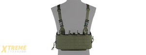 Tactical Molle Chest Rig Vest w/ 5.56 Magazine Front Panel - (OD Green)