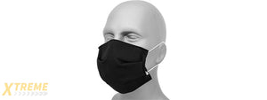 Tactical Pleated Face Mask Cover, Black
