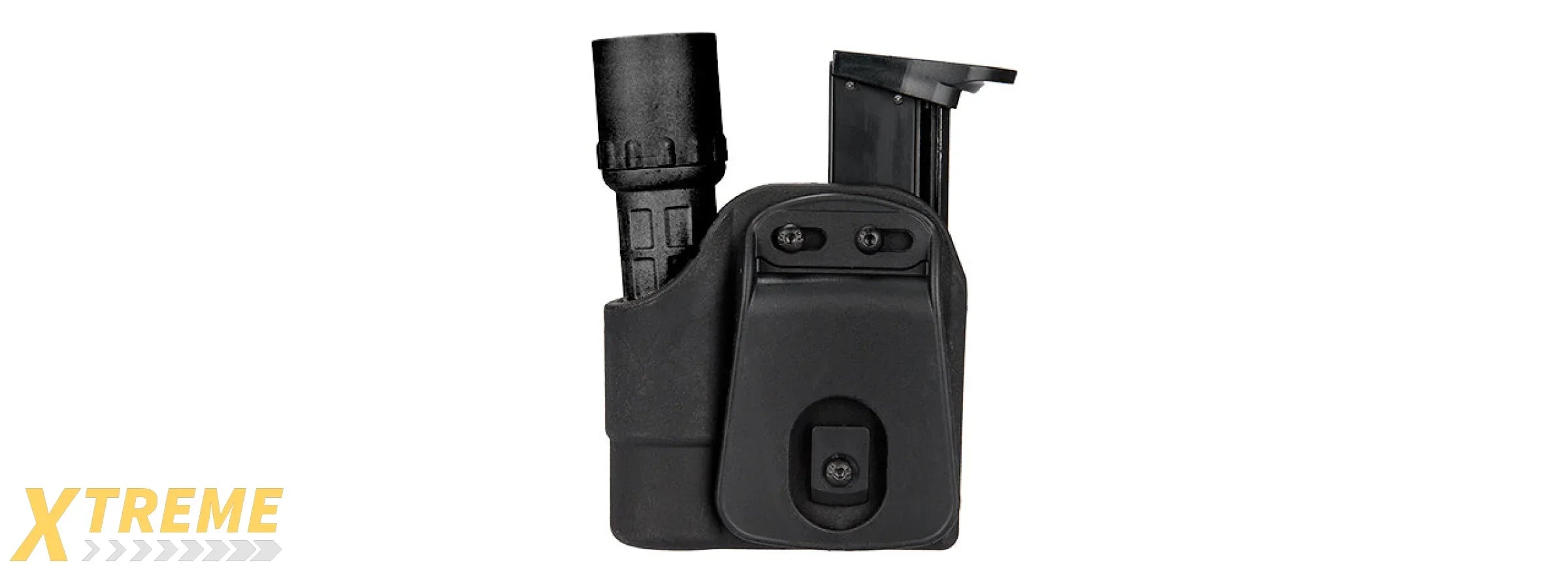 CA-1238B TACTICAL POLYMER PISTOL MAG AND FLASHLIGHT CARRIER (BLACK)