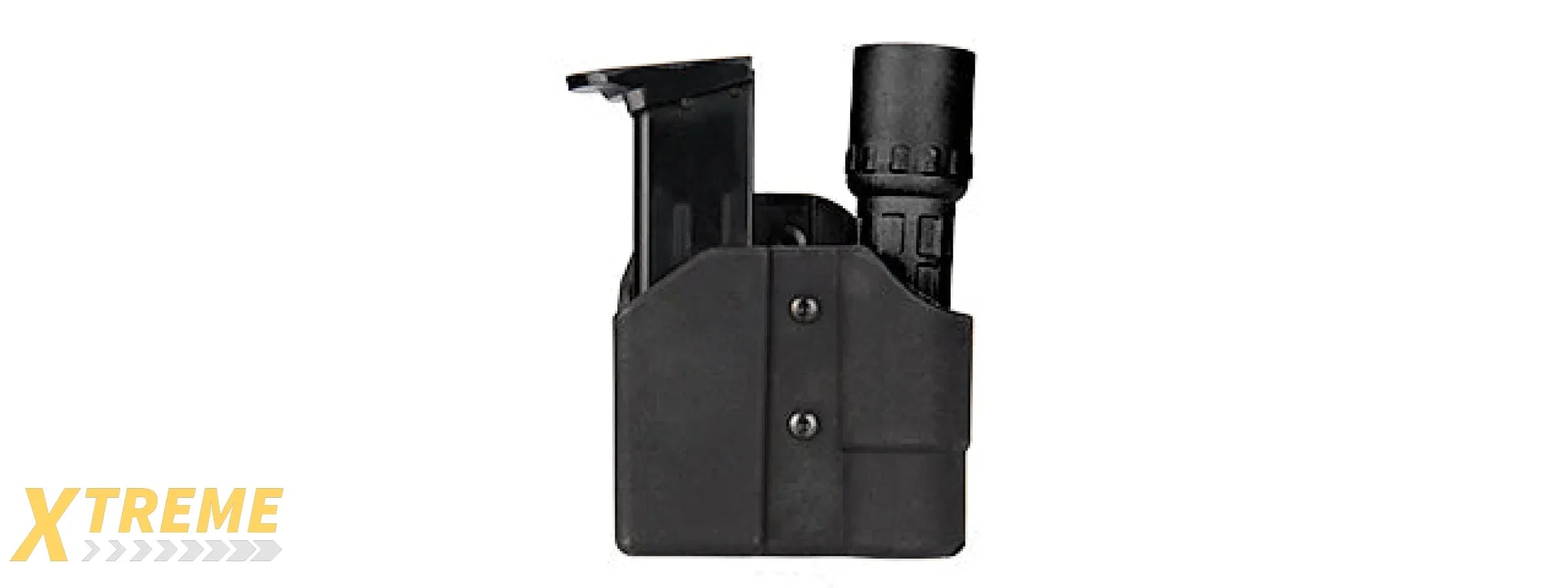 CA-1238B TACTICAL POLYMER PISTOL MAG AND FLASHLIGHT CARRIER (BLACK)