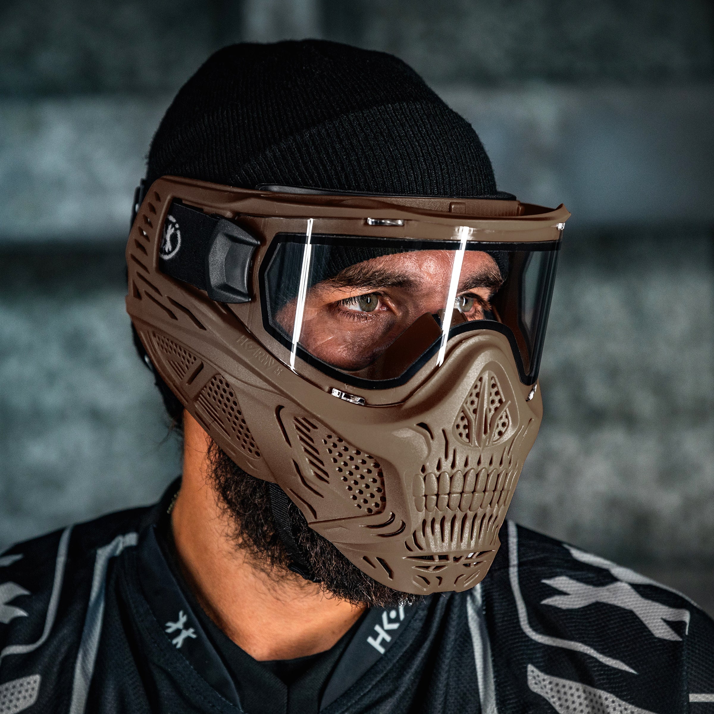 HSTL® Skull Goggle - Tan w/ Clear Lens - XTREME Airsoft Superstore