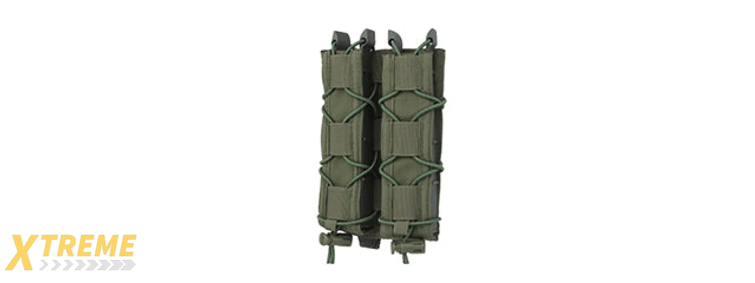 Tiger Type Long Double Mag Quick Pull Pouch - (Ranger Green)