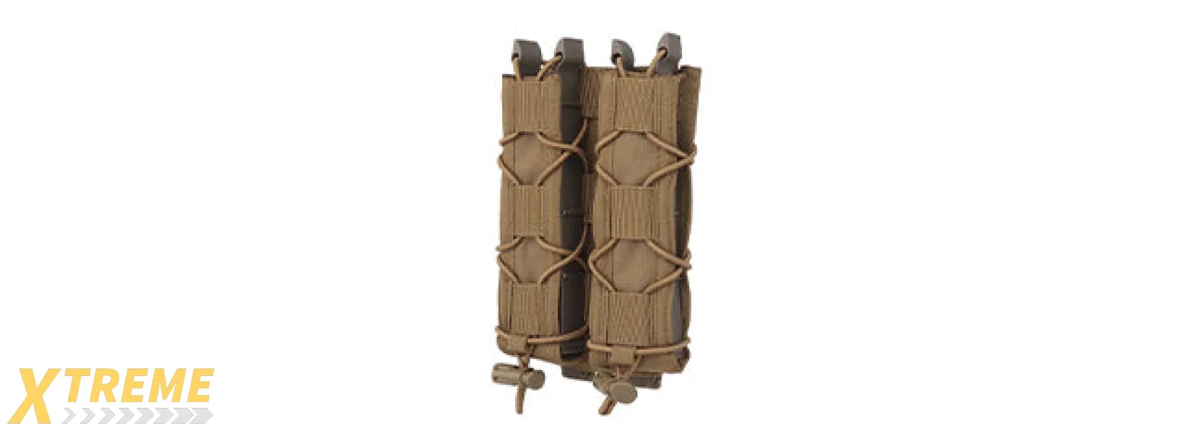 Tiger Type Long Double Mag Quick Pull Pouch - (Tan)