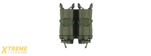 Tiger Type Short Mag Double Quick Pull Pouch - (Ranger Green)