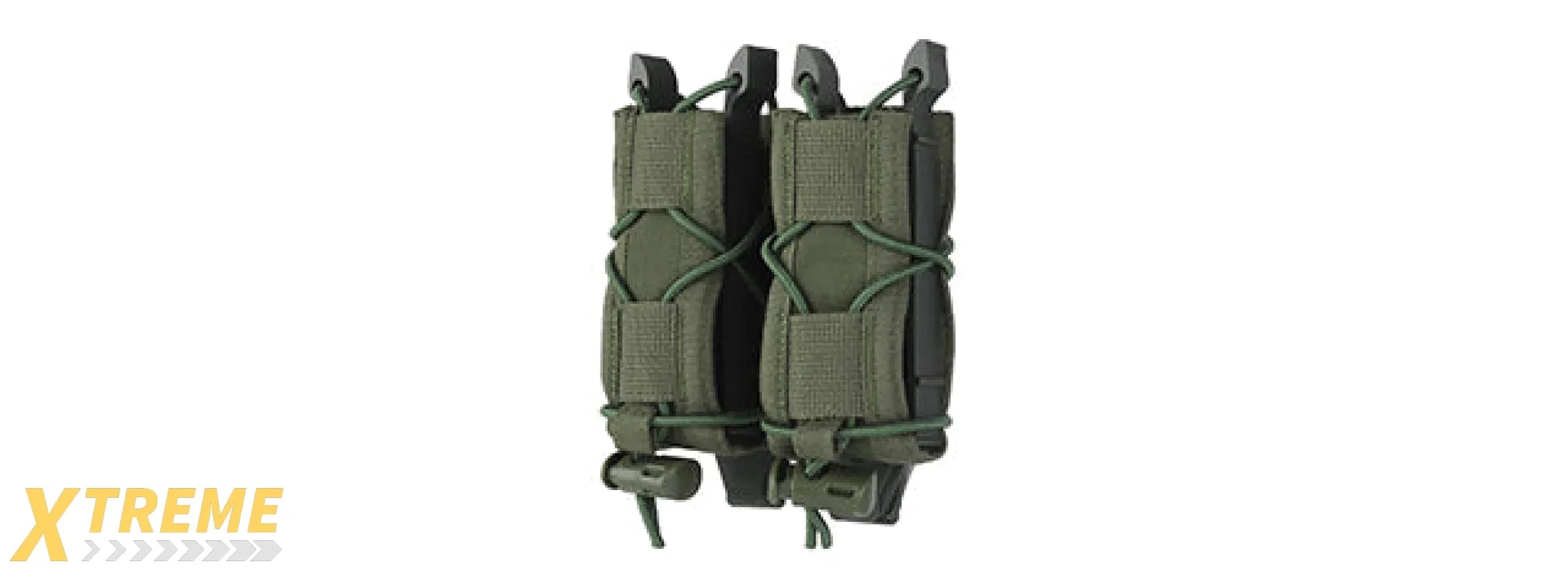 Tiger Type Short Mag Double Quick Pull Pouch - (Ranger Green)