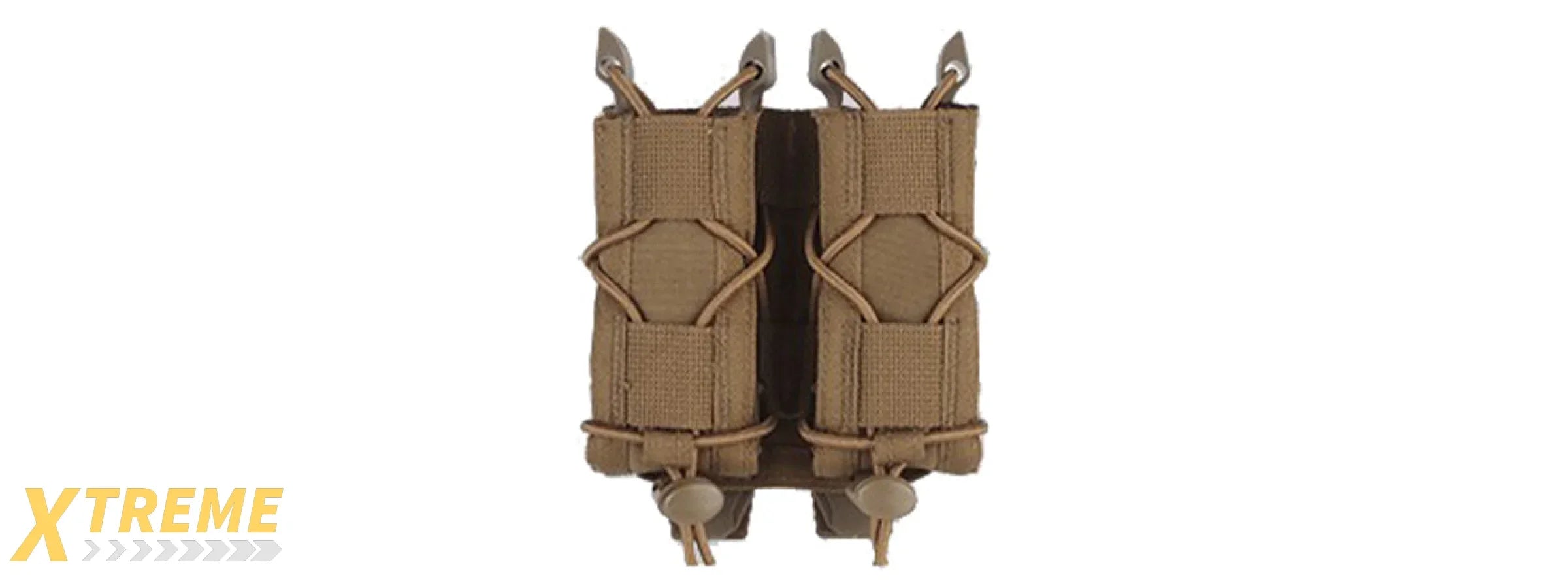 Tiger Type Short Mag Double Quick Pull Pouch - (Tan)