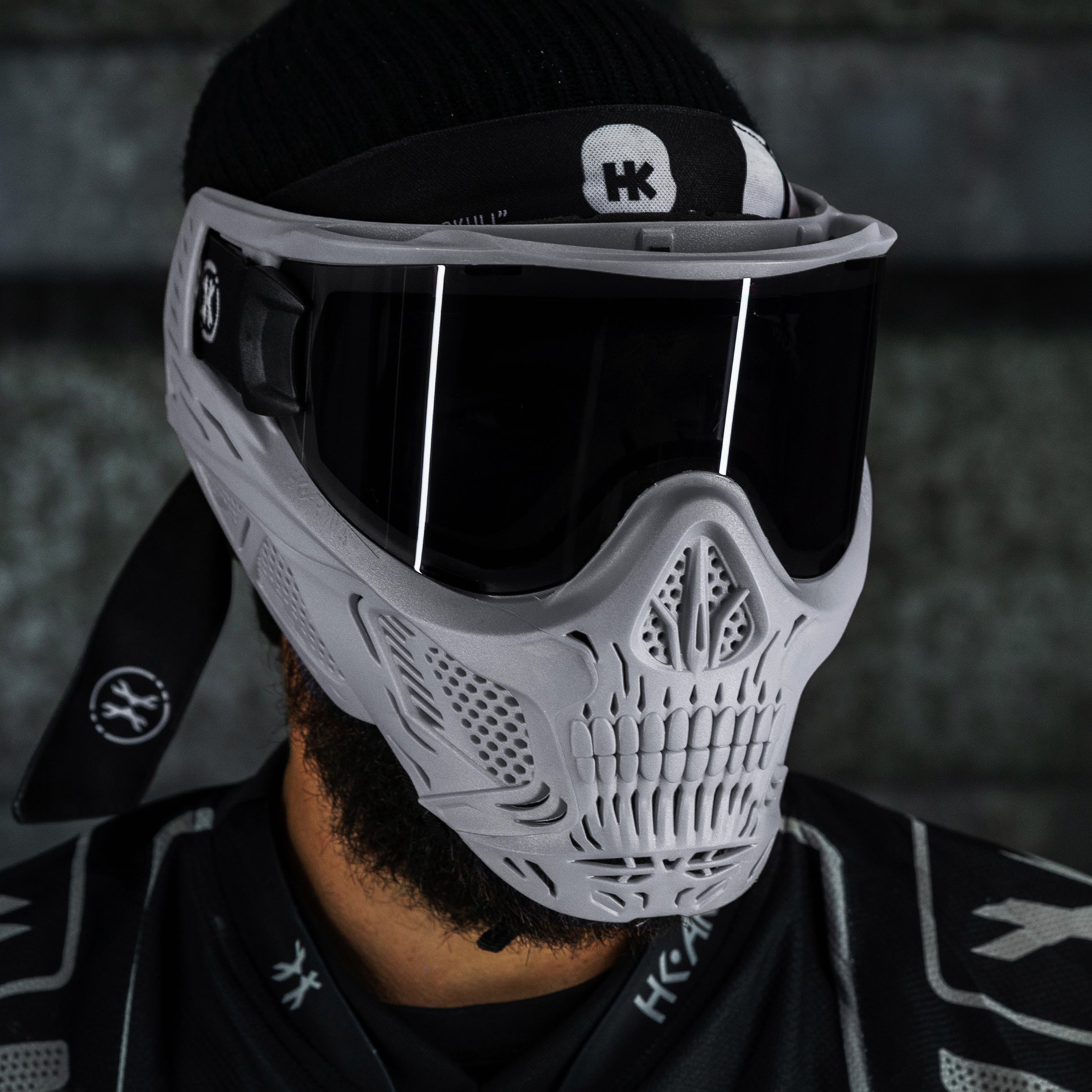 HSTL® Skull Goggle "Tombstone" - Grey w/ Smoke Lens - XTREME Airsoft Superstore
