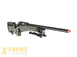 UK ARMS AIRSOFT L96 AWP BOLT ACTION RIFLE FOLD STOCK BIPOD - OD GREEN