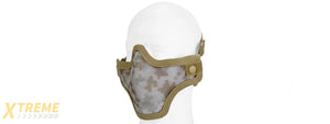 UK ARMS AIRSOFT TACTICAL METAL MESH HALF MASK - DIGI DESERT
