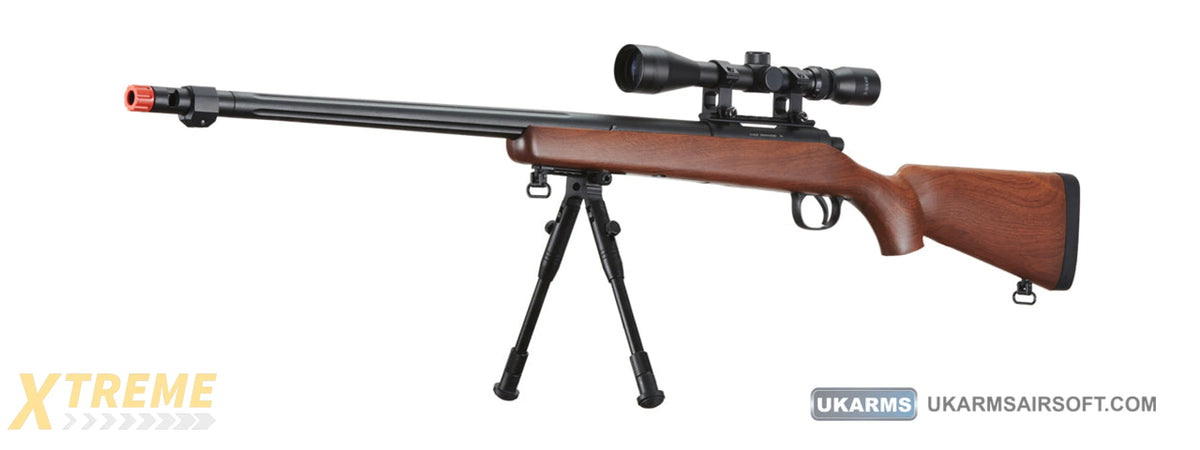 UK Arms Airsoft VSR-10 Bolt Action Sniper Rifle (Color: Wood)