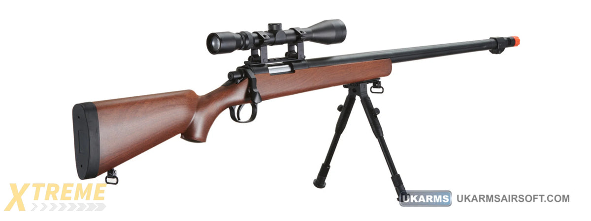 UK Arms Airsoft VSR-10 Bolt Action Sniper Rifle (Color: Wood)