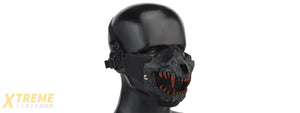 Upgraded Fangs Mesh Lower Face Mask (Color: Black)