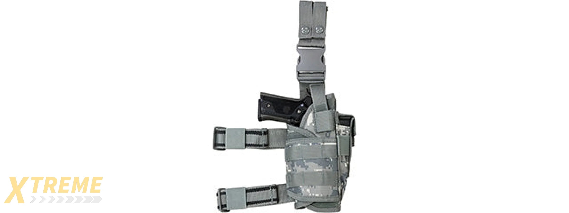 VISM by NcSTAR DROP LEG TACTICAL HOLSTER, DIGITAL CAMO