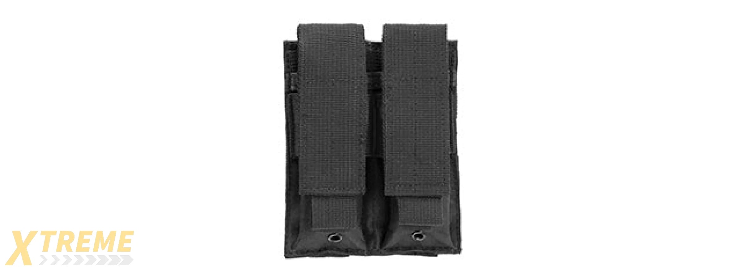 VISM MOLLE DOUBLE PISTOL MAGAZINE POUCH - BLACK