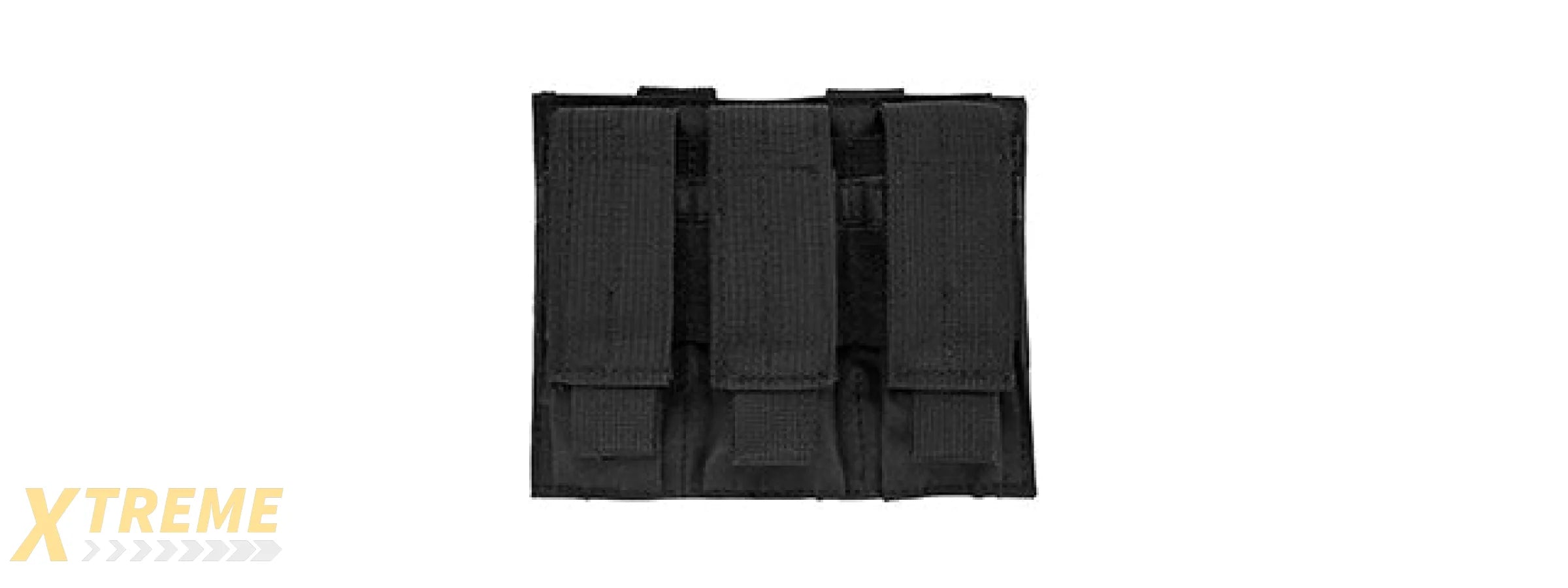 VISM MOLLE TRIPLE PISTOL MAGAZINE POUCH - BLACK