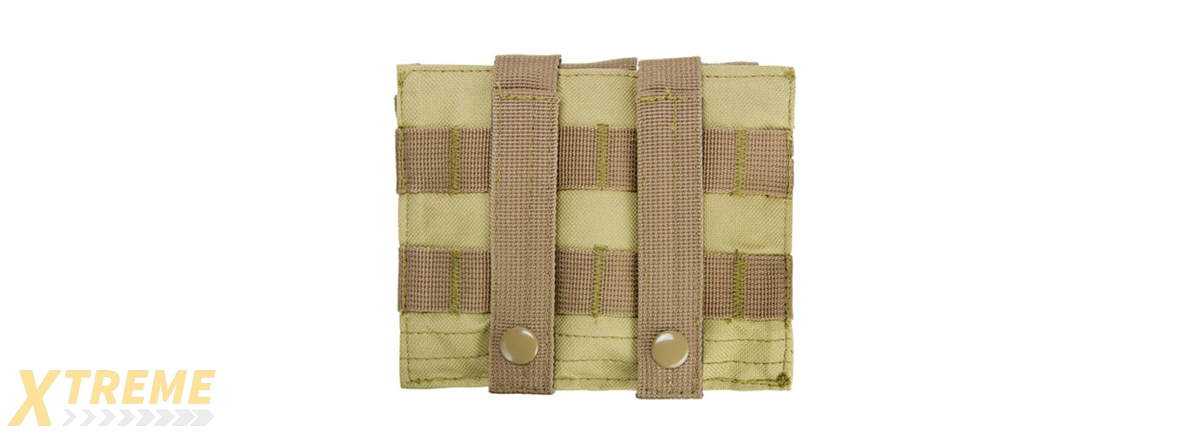 VISM MOLLE TRIPLE PISTOL MAGAZINE POUCH - TAN