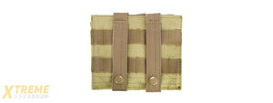 VISM MOLLE TRIPLE PISTOL MAGAZINE POUCH - TAN