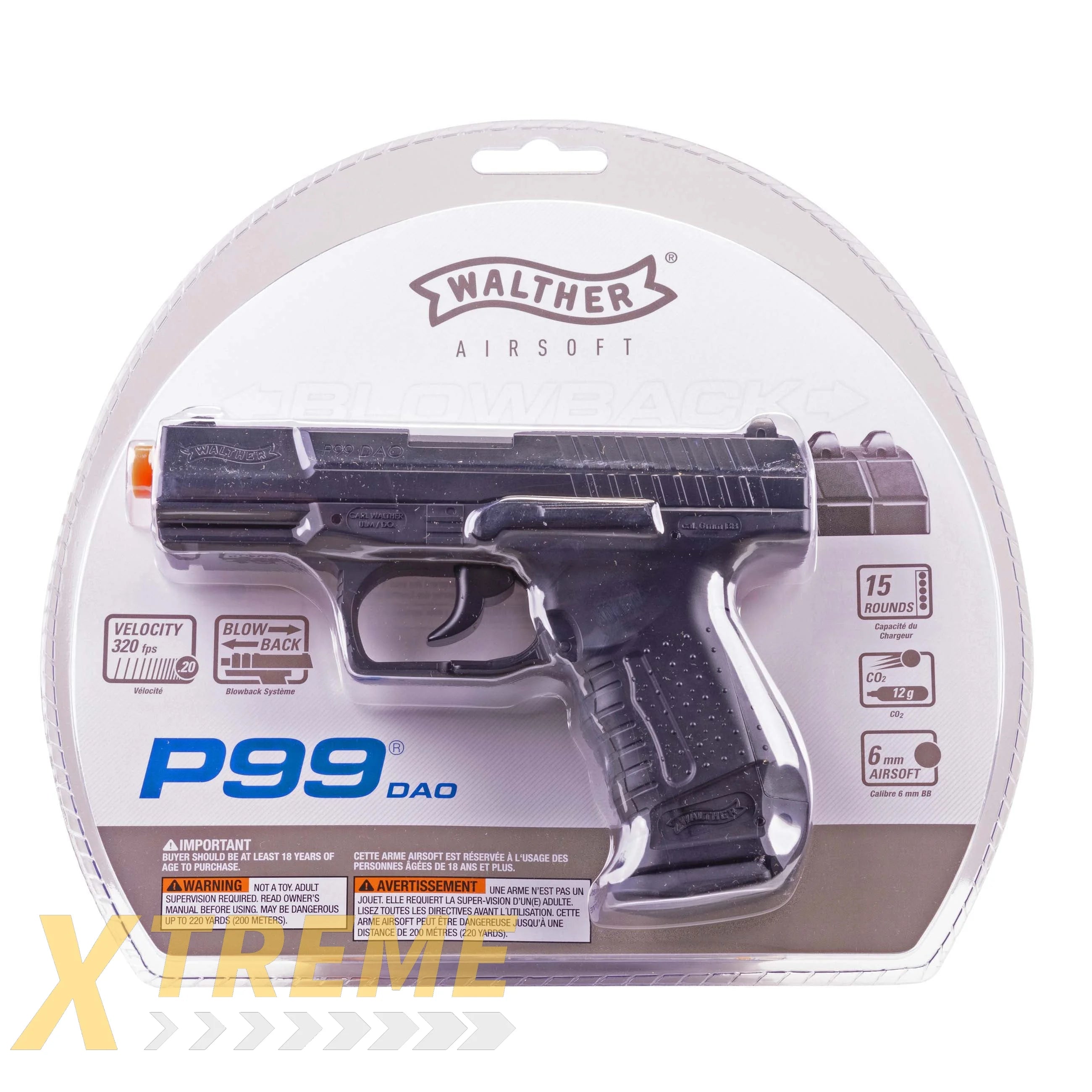 WALTHER P99 CO2 AIRSOFT - BLACK - Walther CO2 Air Soft