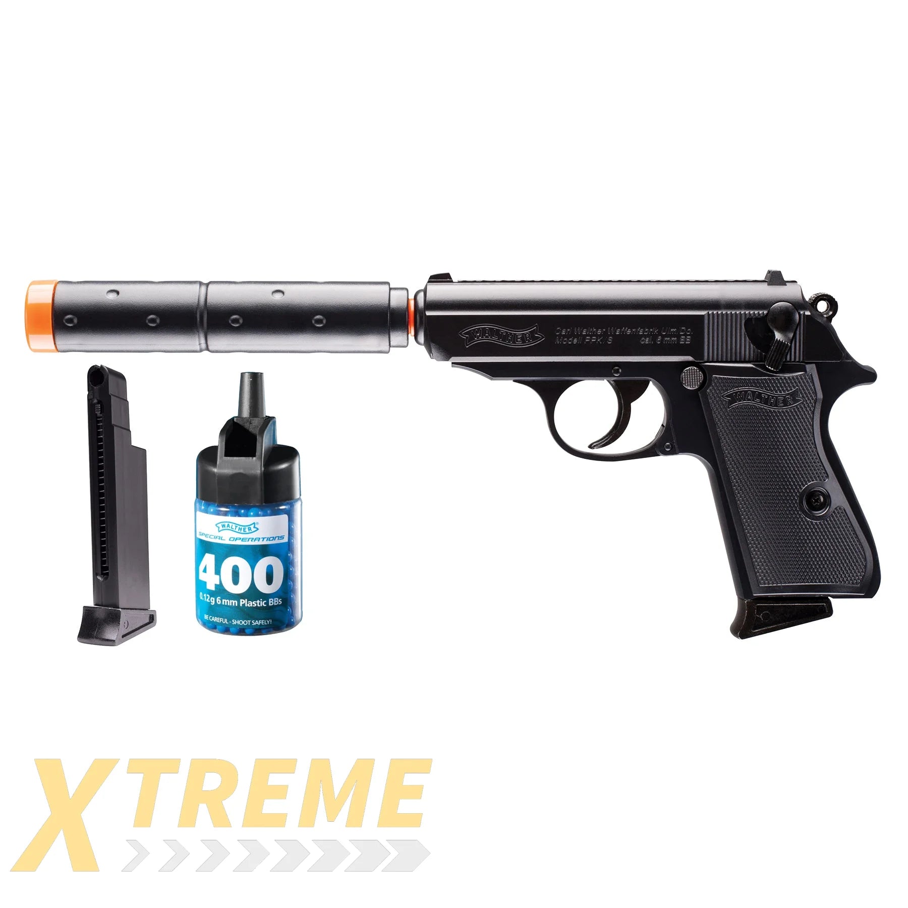 WALTHER PPKS OPERATIVE KIT - BLACK - Walther ’Special Operations’ ENTRY Air Soft (Springers)