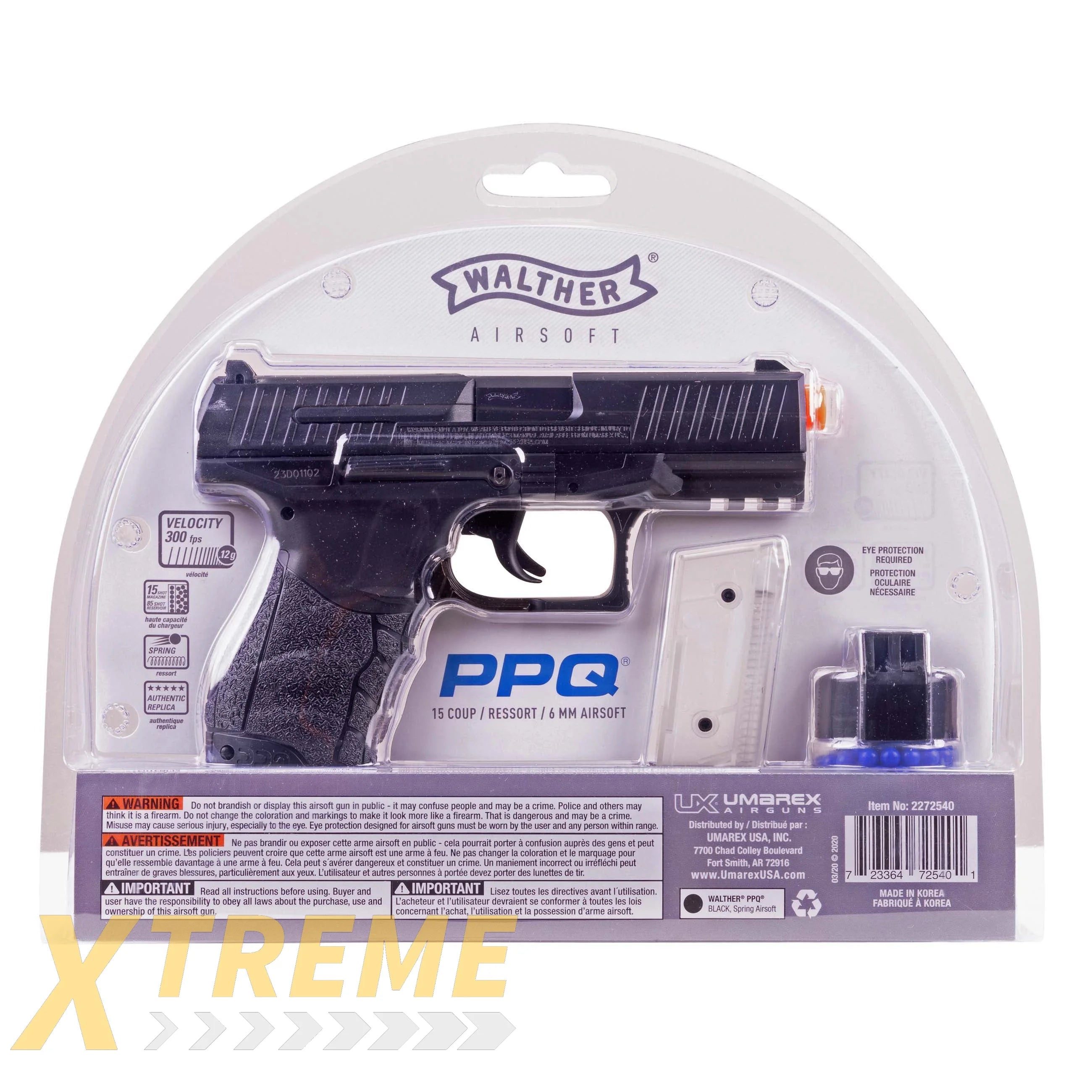 WALTHER PPQ SPRING AIRSOFT BLACK - Walther ’Special Operations’ ENTRY Air Soft (Springers)