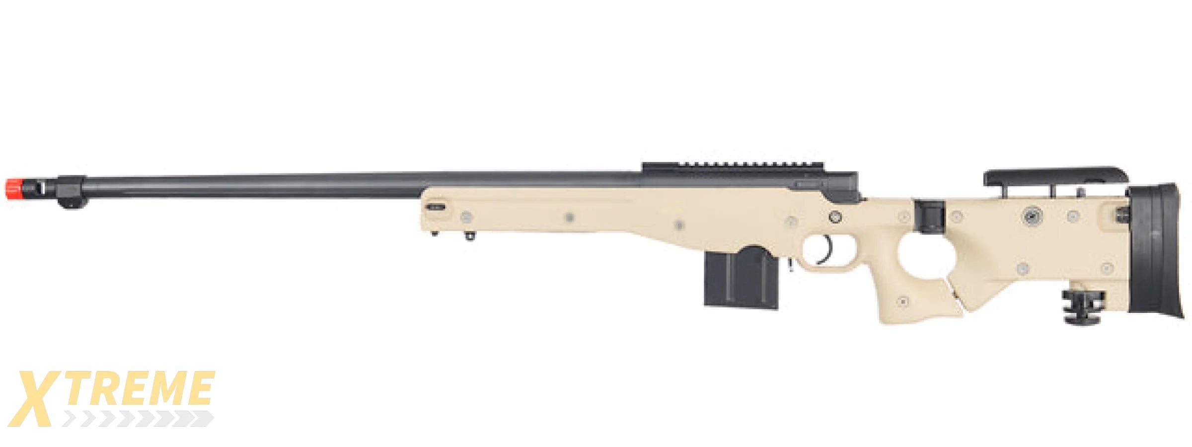 WELL AIRSOFT L96 AWP BOLT ACTION RIFLE W/ FLUTED BARREL - TAN