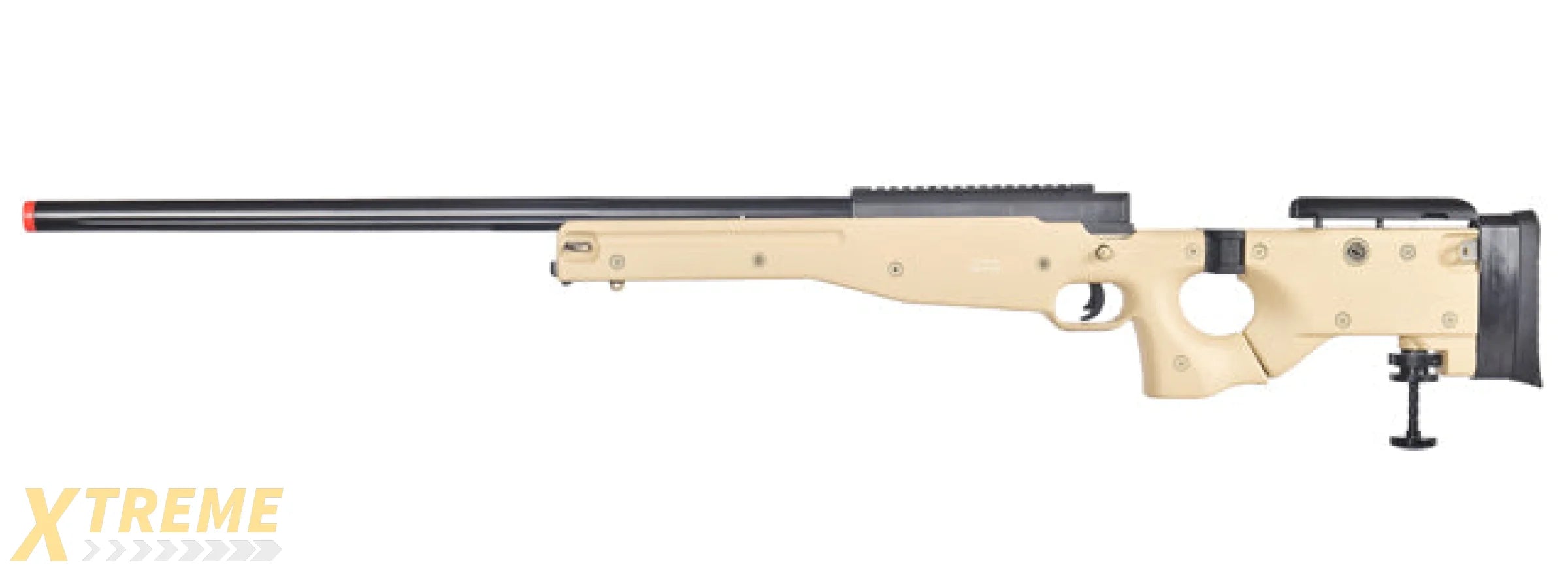 WELL AIRSOFT L96 AWP BOLT ACTION RIFLE W/ FOLDING STOCK - TAN [MB08T]