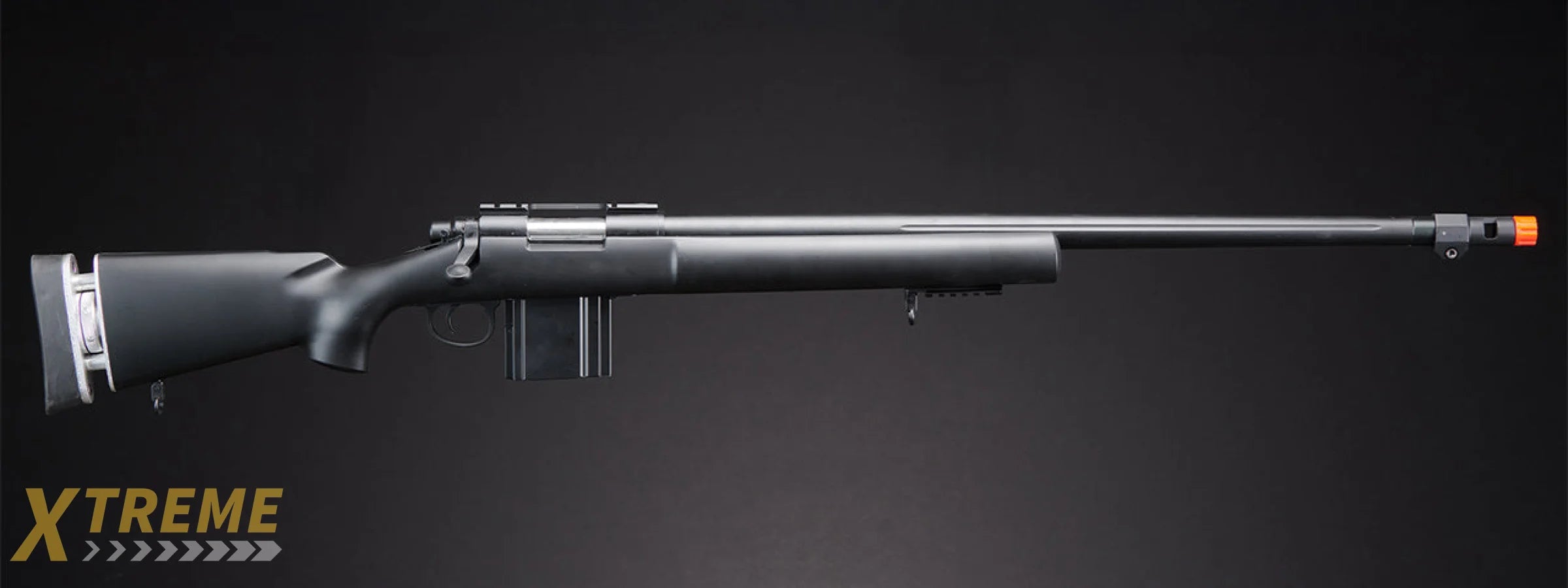 WELL AIRSOFT M24/M28 BOLT ACTION RIFLE W/ FIXED STOCK FLUTED BARREL