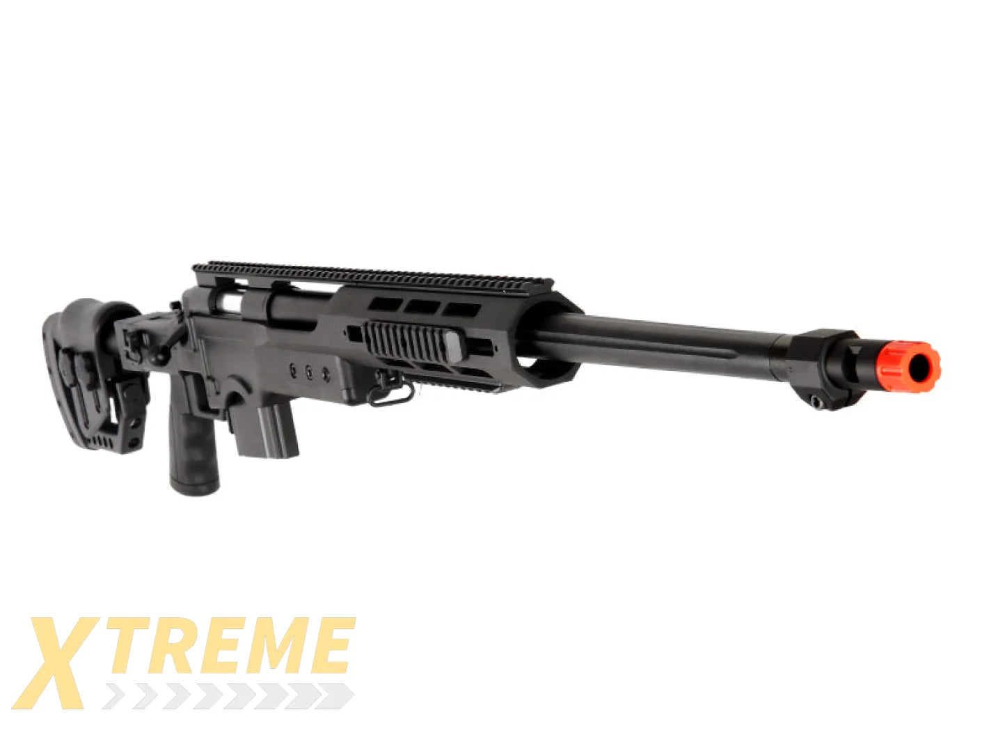 WELL AIRSOFT MB4411 BOLT ACTION SNIPER RIFLE W/ FLUTED BARREL - BLACK