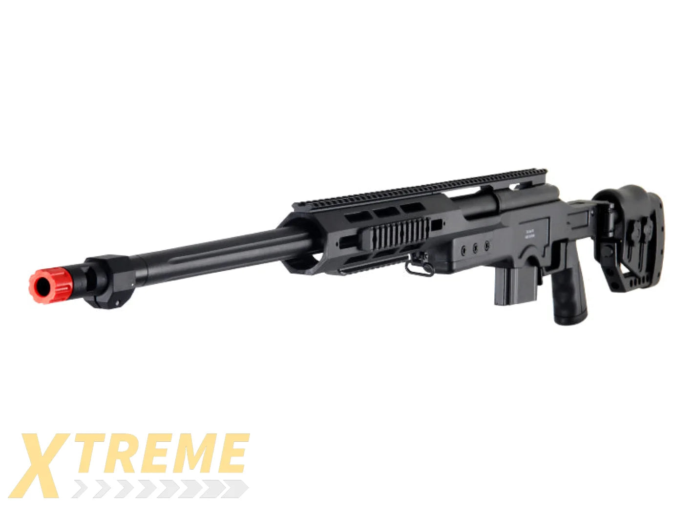 WELL AIRSOFT MB4411 BOLT ACTION SNIPER RIFLE W/ FLUTED BARREL - BLACK