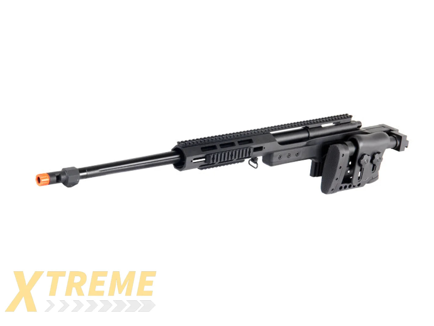 WELL AIRSOFT MB4411 BOLT ACTION SNIPER RIFLE W/ FLUTED BARREL - BLACK