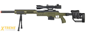 WELL MB4410GAB2 BOLT ACTION RIFLE w/ILLUMINATED SCOPE & BIPOD (COLOR: OD GREEN)