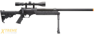Well Fire MB06 Airsoft Bolt Action Sniper Rifle w/ Scope & Bipod (Color: Black)