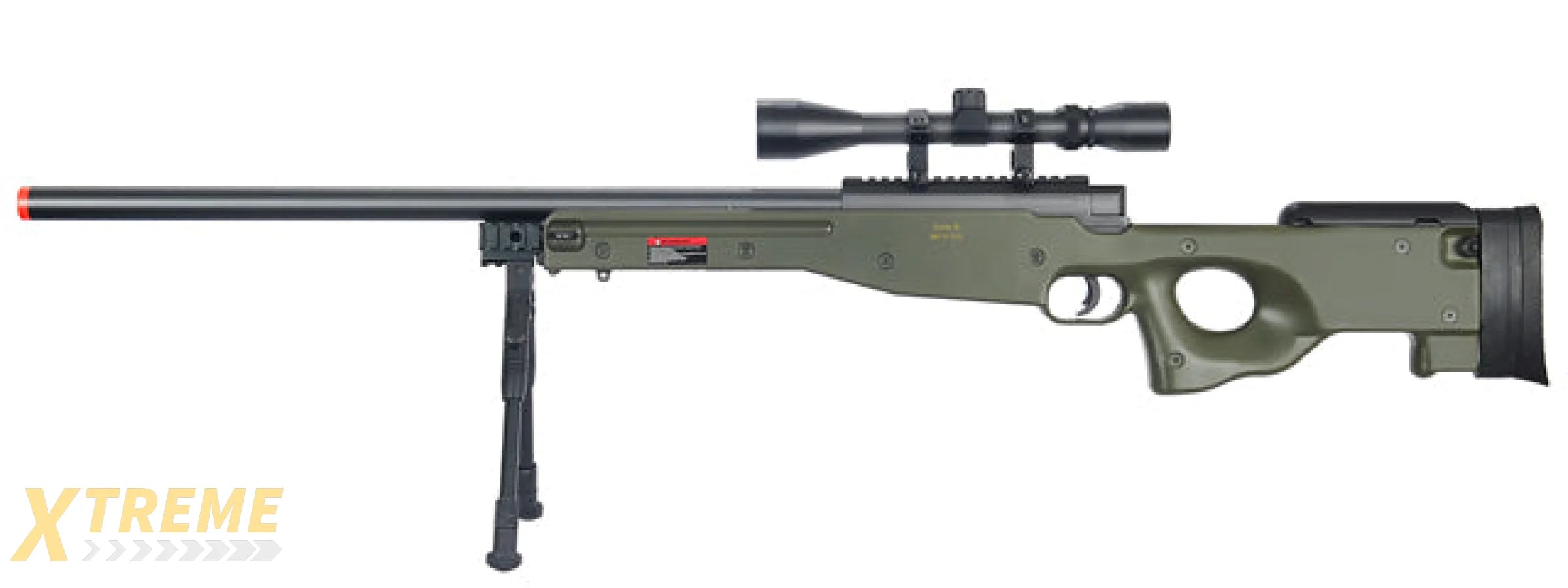 WELL MB01GAB L96 AWP BOLT ACTION RIFLE w/BIPOD & SCOPE(COLOR: OD GREEN)