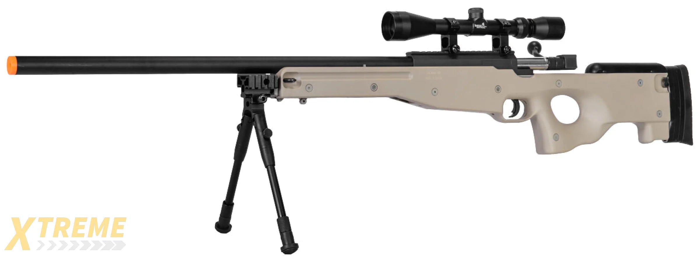 WELL MB01TAB L96 AWP BOLT ACTION RIFLE w/BIPOD & SCOPE(COLOR: TAN)