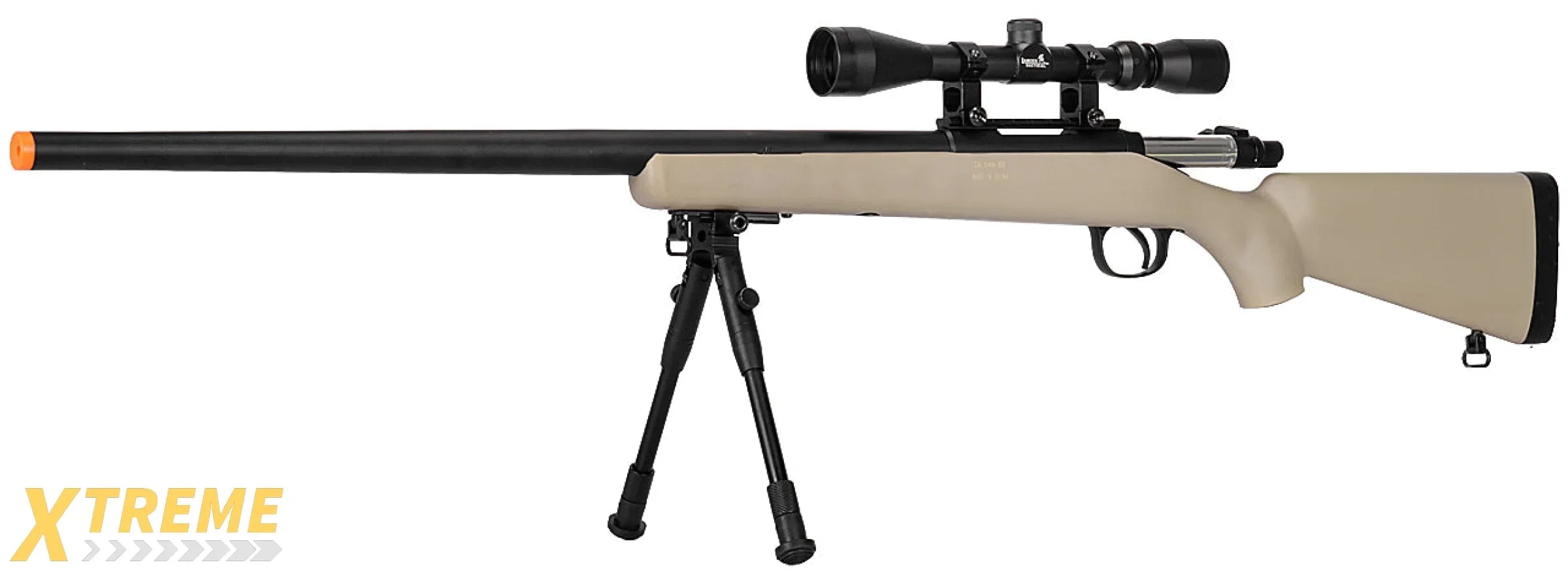 WELL MB03TAB VSR-10 BOLT ACTION RIFLE w/SCOPE & BIPOD (COLOR: TAN)