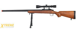 WELL VSR-10 BOLT ACTION RIFLE W/ SCOPE, SLING & BIPOD - WOOD