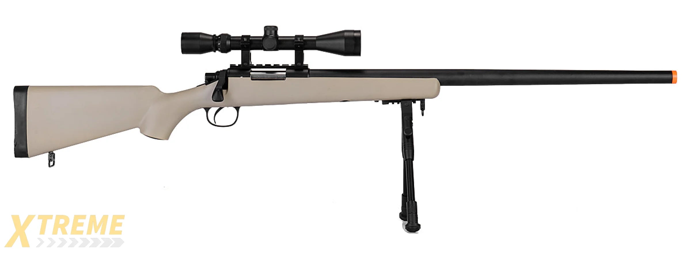 WELL MB03TAB VSR-10 BOLT ACTION RIFLE w/SCOPE & BIPOD (COLOR: TAN)