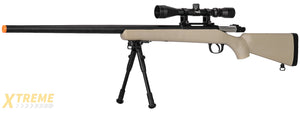 WELL MB03TAB VSR-10 BOLT ACTION RIFLE w/SCOPE & BIPOD (COLOR: TAN)