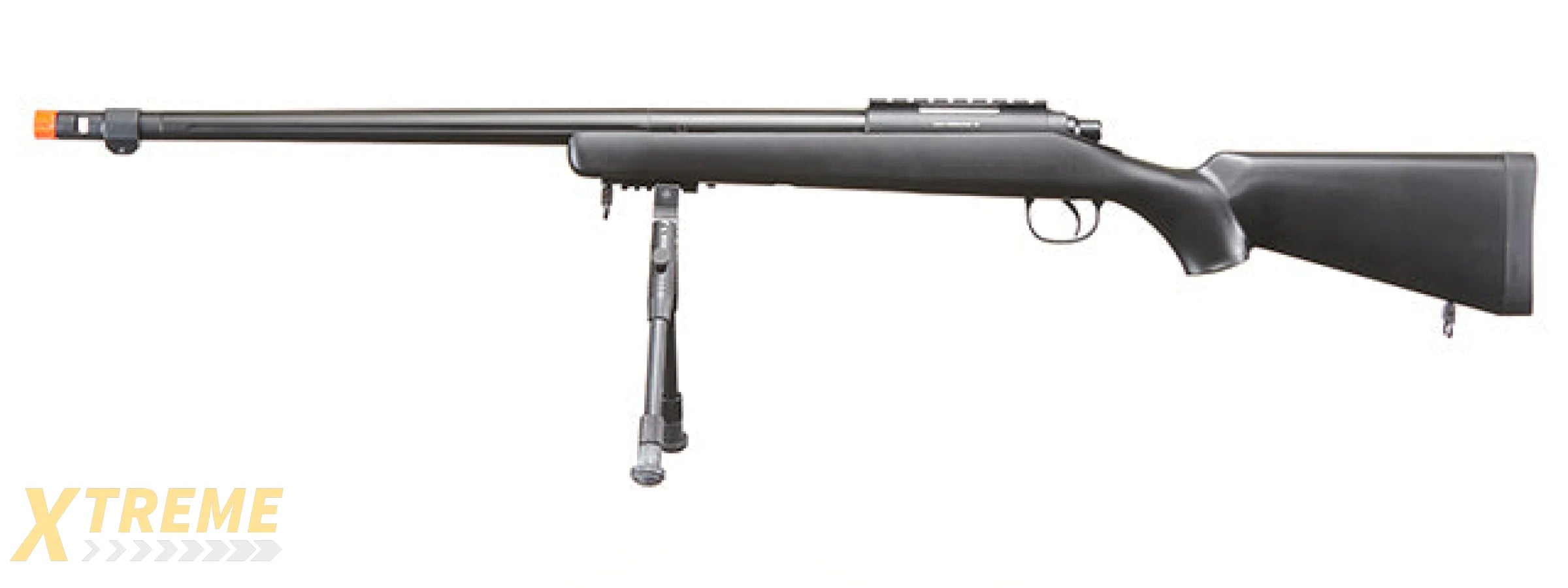 WELL MB07BBIP VSR-10 BOLT ACTION RIFLE w/FLUTED BARREL & BIPOD (COLOR: BLACK)