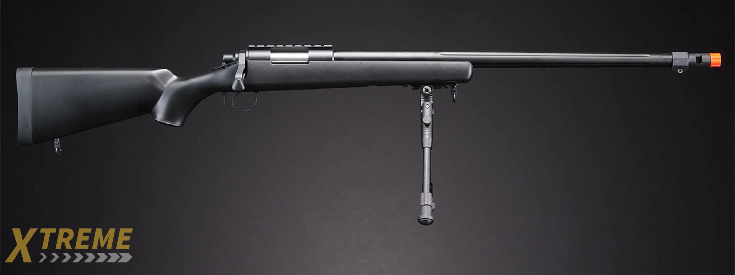 WELL MB07BBIP VSR-10 BOLT ACTION RIFLE w/FLUTED BARREL & BIPOD (COLOR: BLACK)