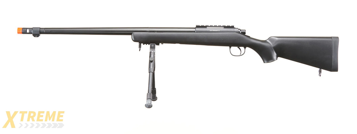WELL MB07BBIP VSR-10 BOLT ACTION RIFLE w/FLUTED BARREL & BIPOD (COLOR: BLACK)